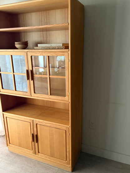 Dyrlund Danish pine display bookcase