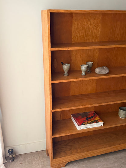 Golden oak bookcase