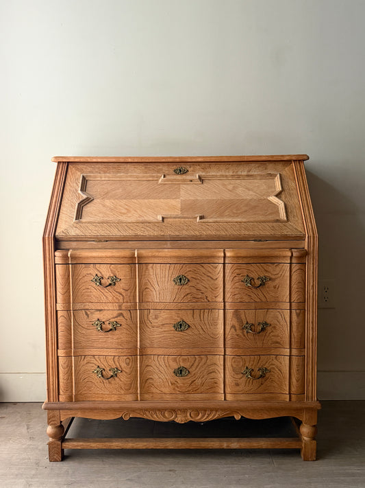 Danish oak secretary dresser
