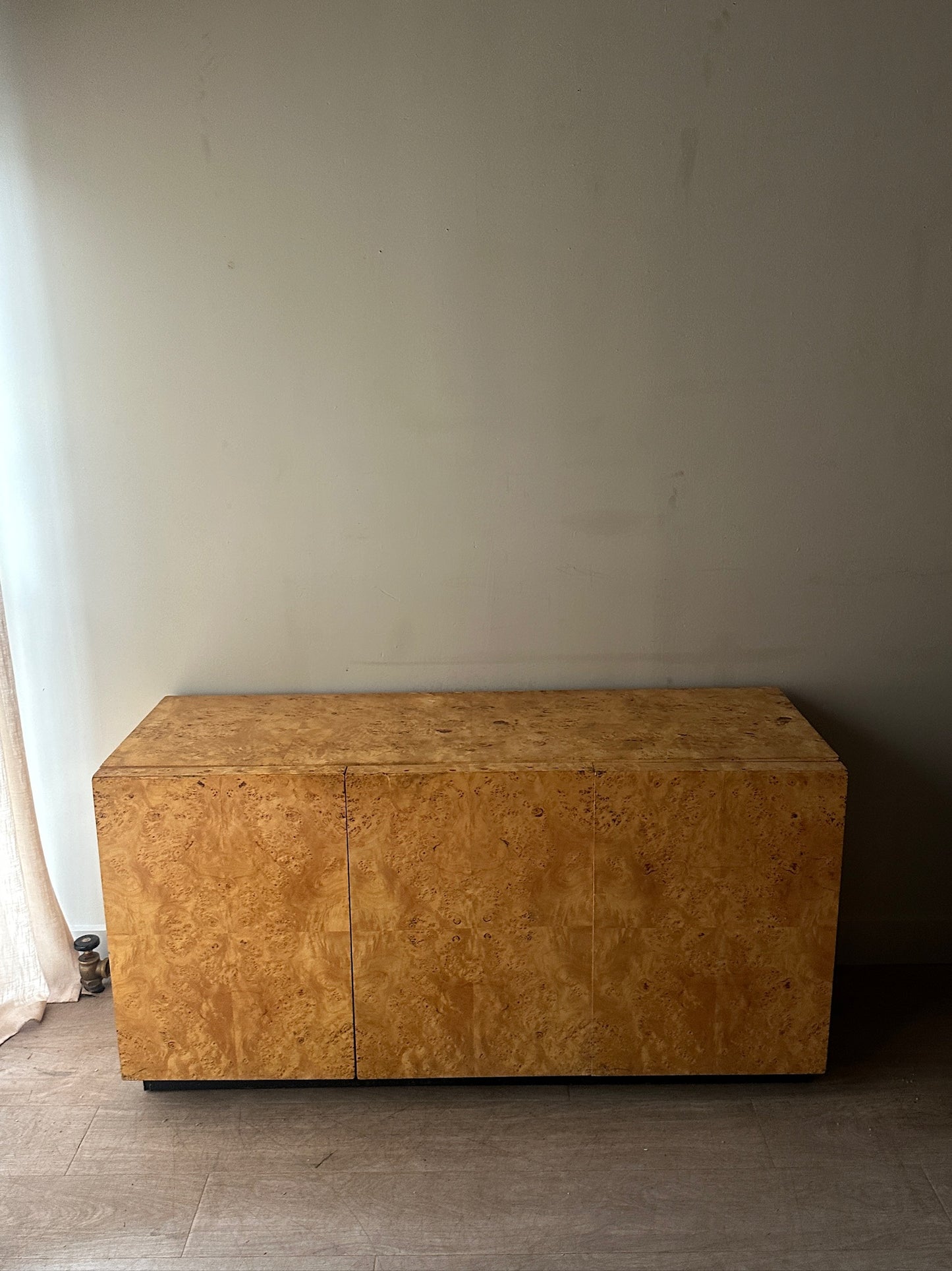 Burlwood credenza