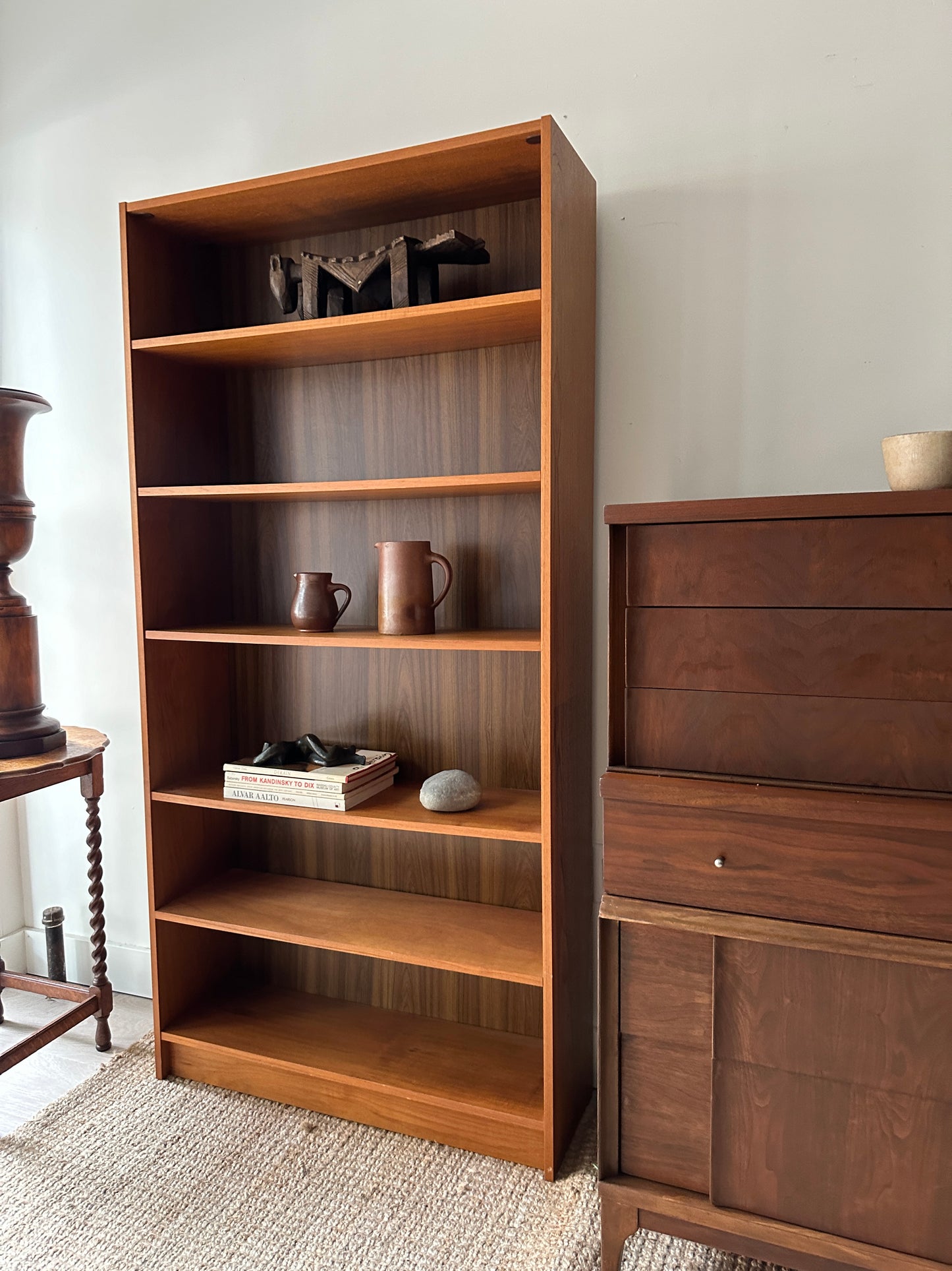 Teak shelves