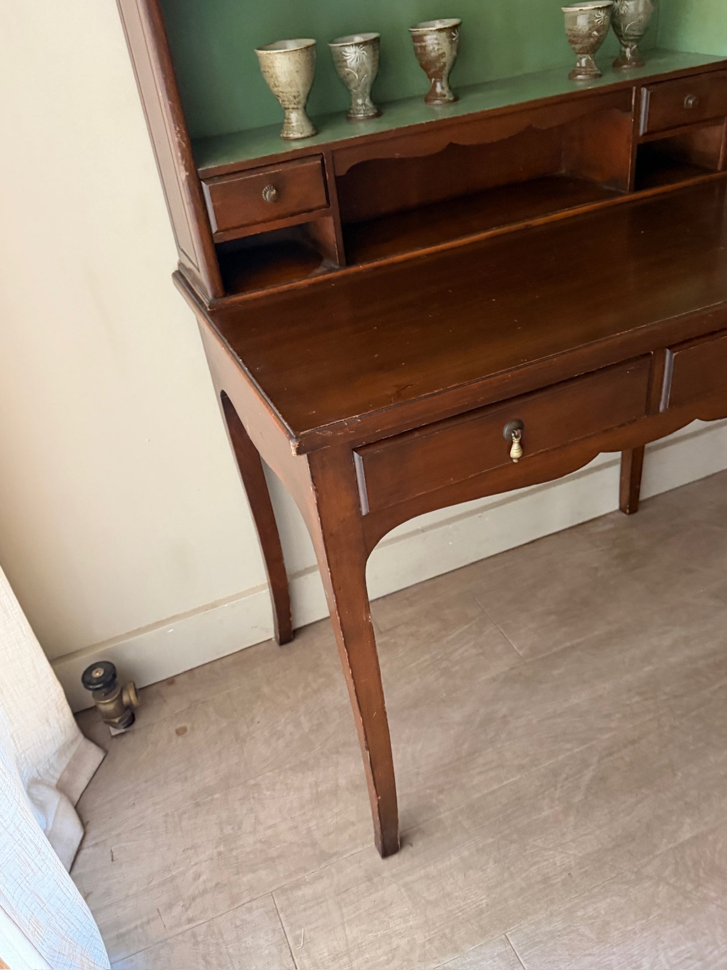 Edwardian two piece desk
