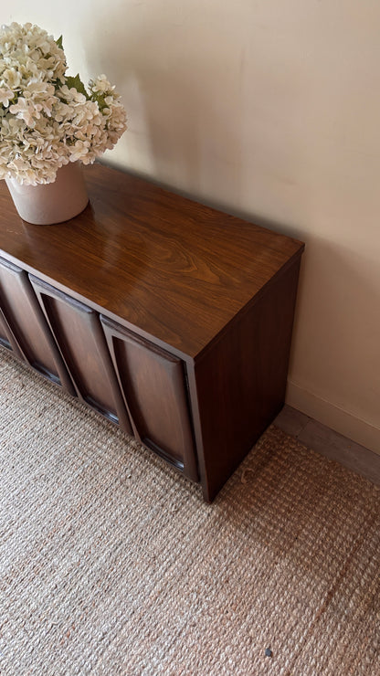 Walnut two door credenza