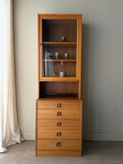 Swedish teak two piece hutch