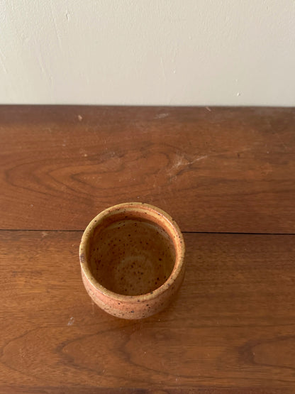 Matte speckled brown ceramic bowl/cup