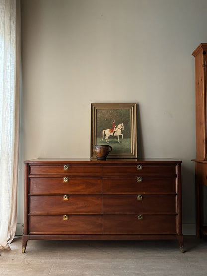 White Furniture walnut 8 drawer dresser