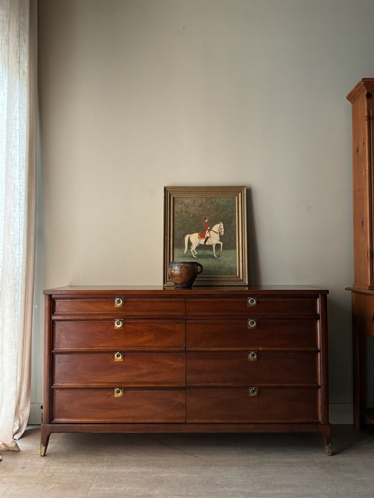 White Furniture walnut 8 drawer dresser