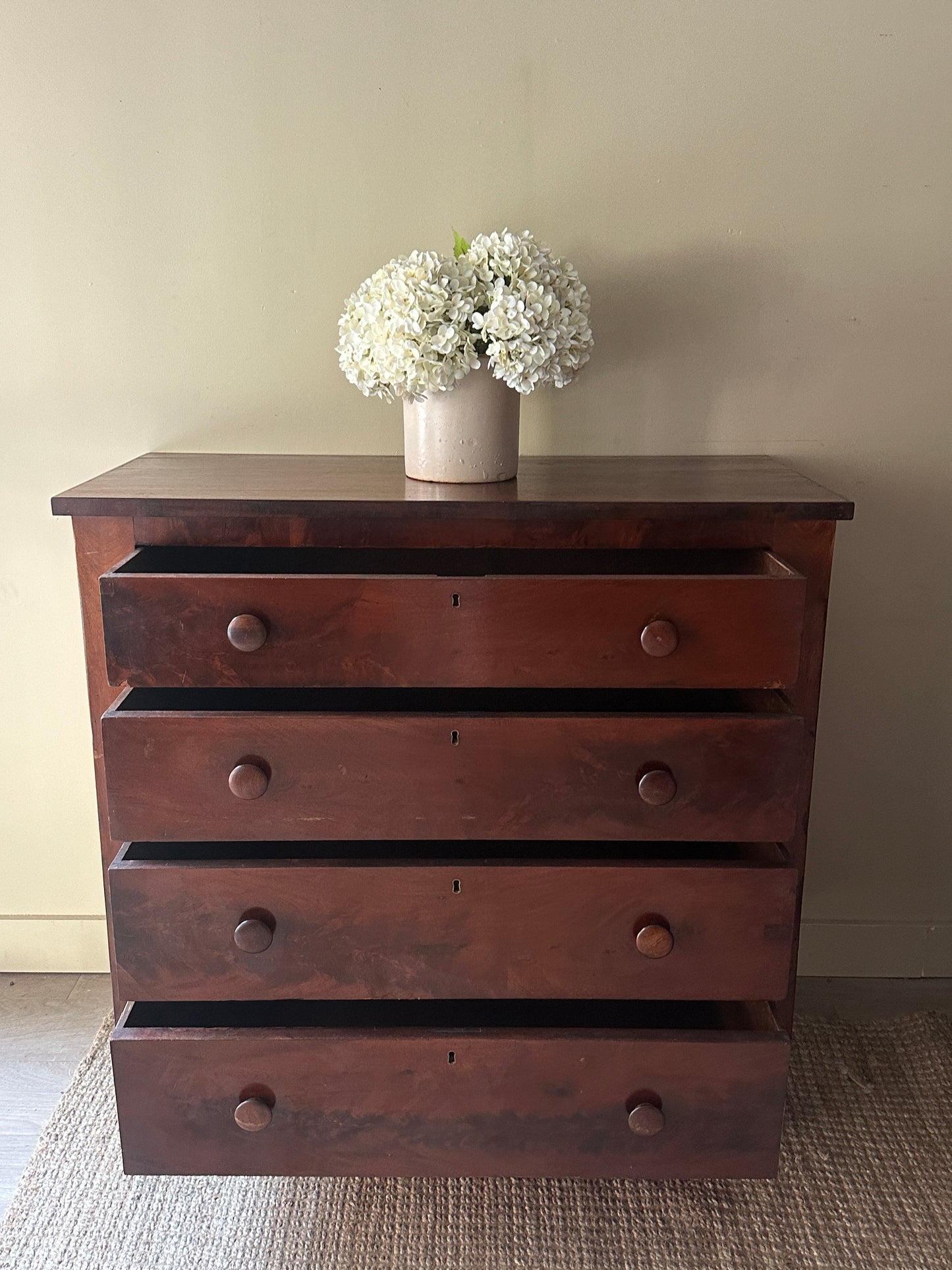 Mahogany ball foot dresser