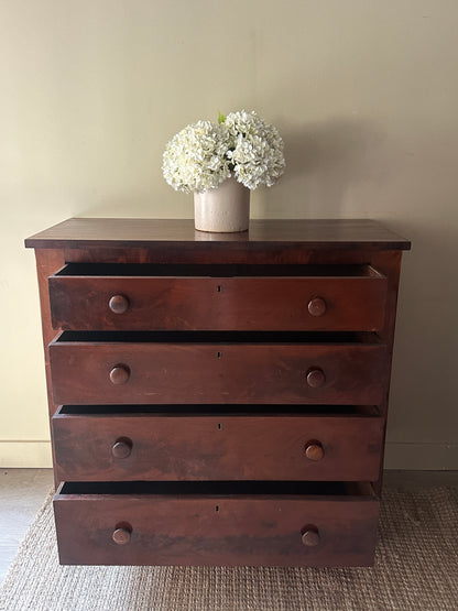 Mahogany ball foot dresser