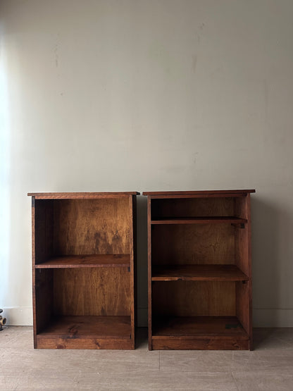 2 pine bookshelves. Sold individually.
