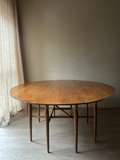 Walnut oval drop leaf