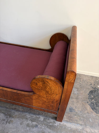 Biedermeier Circassian Walnut Daybed