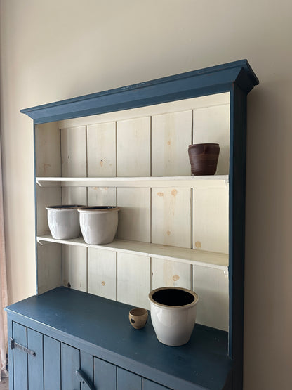 Farmhouse painted blue cupboard