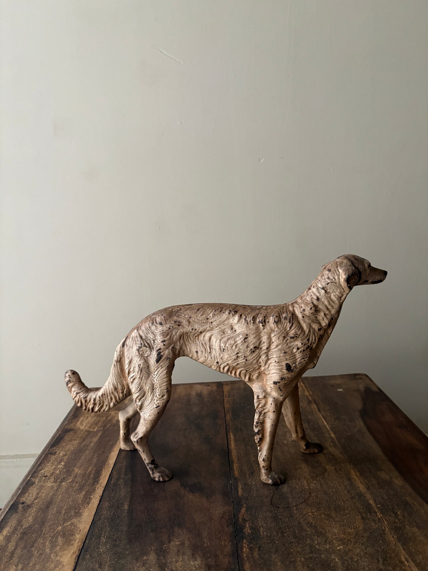 Painted cast iron borzoi doorstop