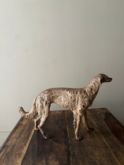 Painted cast iron borzoi doorstop