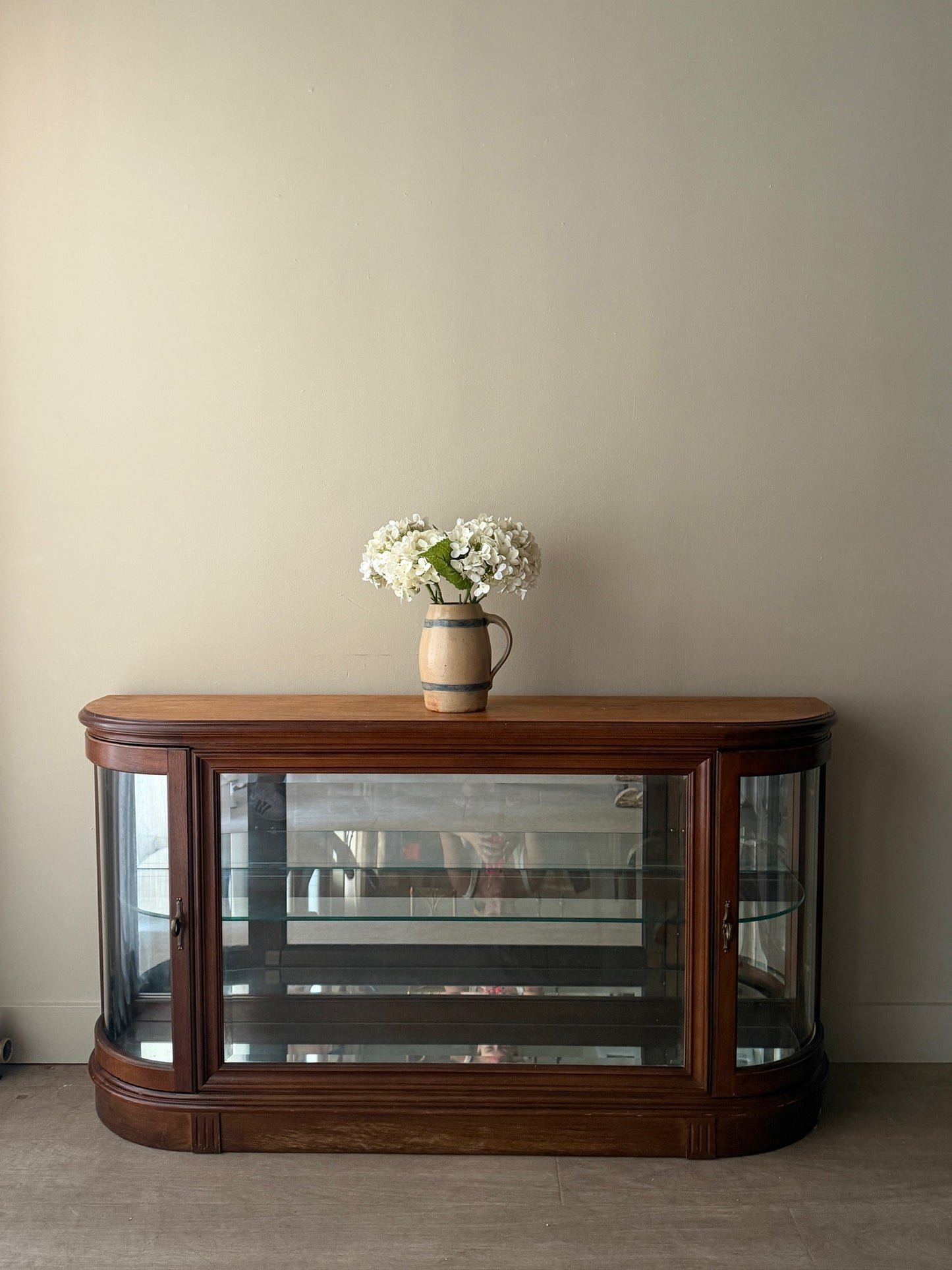 Oak low display cabinet