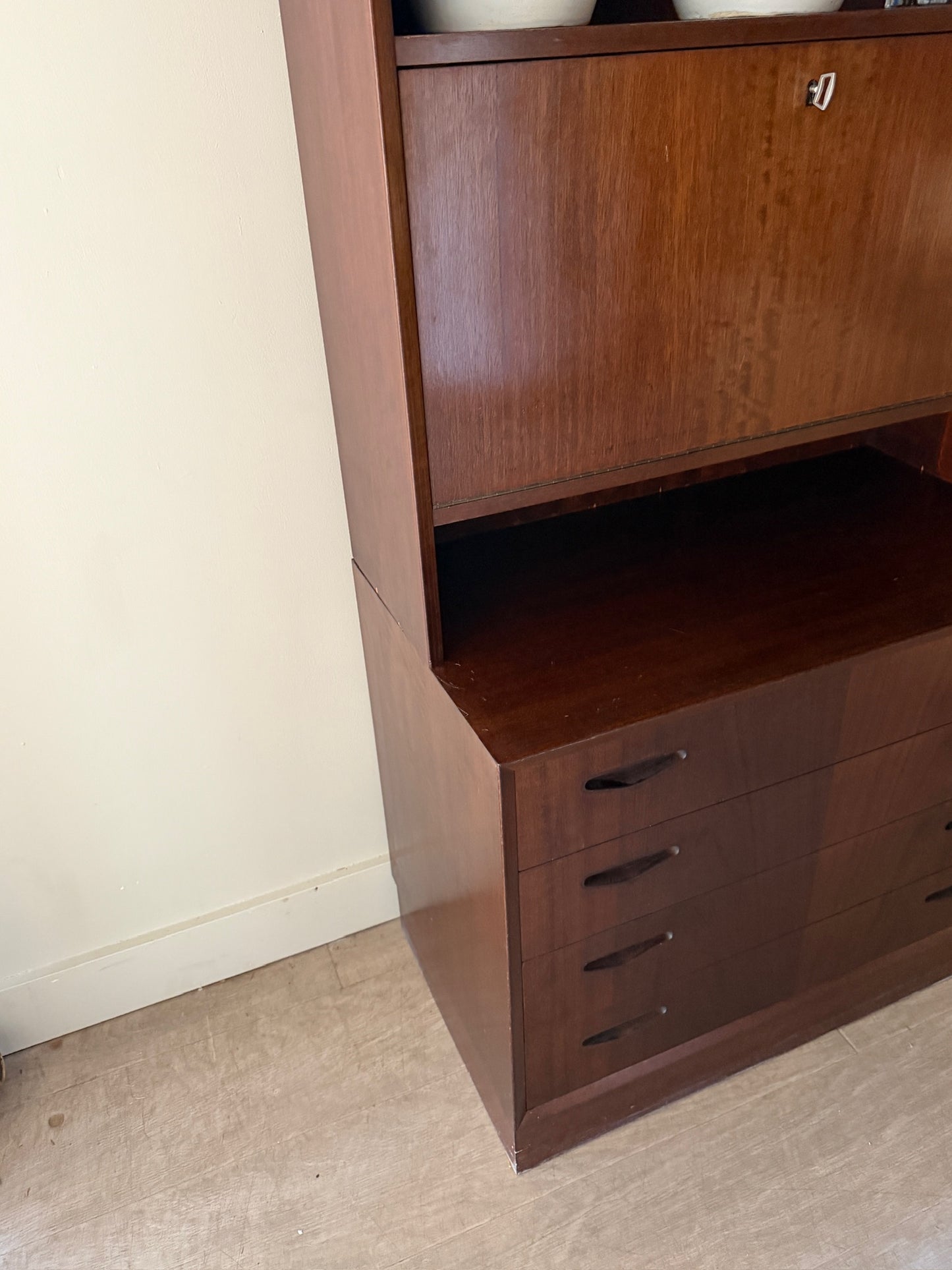 Olholm Mobelfabrik mahogany secretary hutch