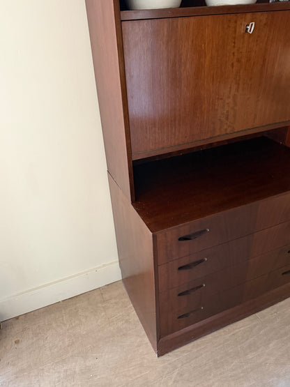 Olholm Mobelfabrik mahogany secretary hutch