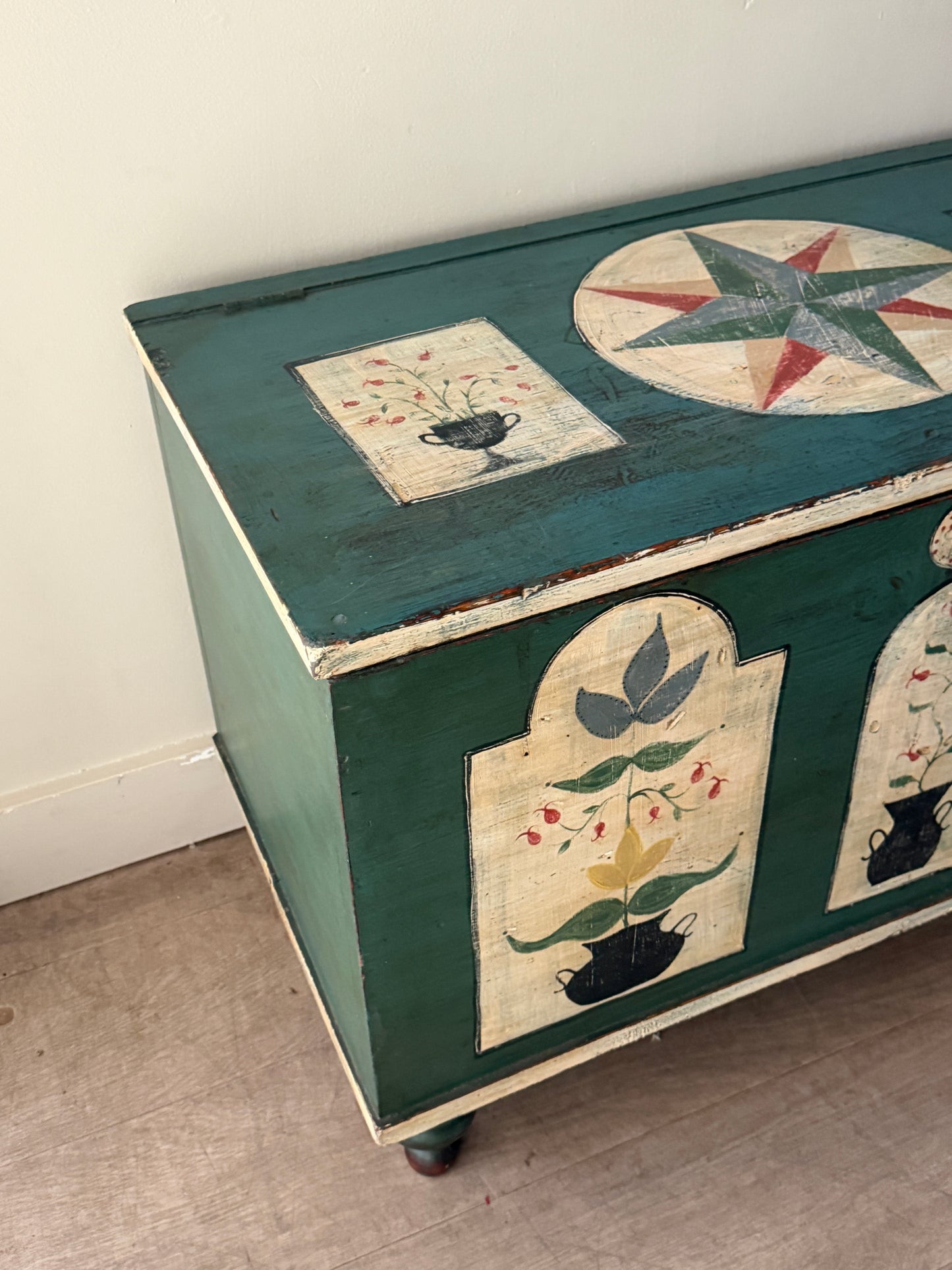 Painted blanket chest