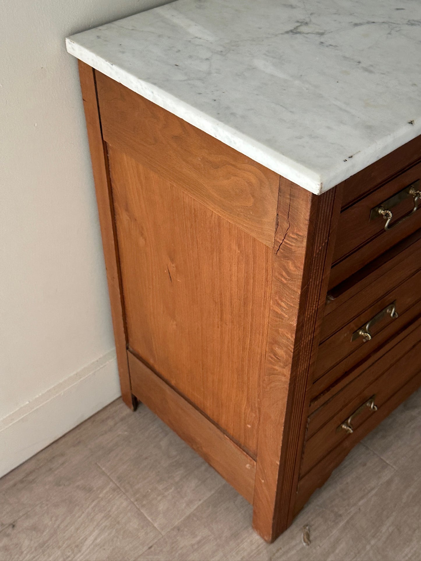 Marble top pine dresser