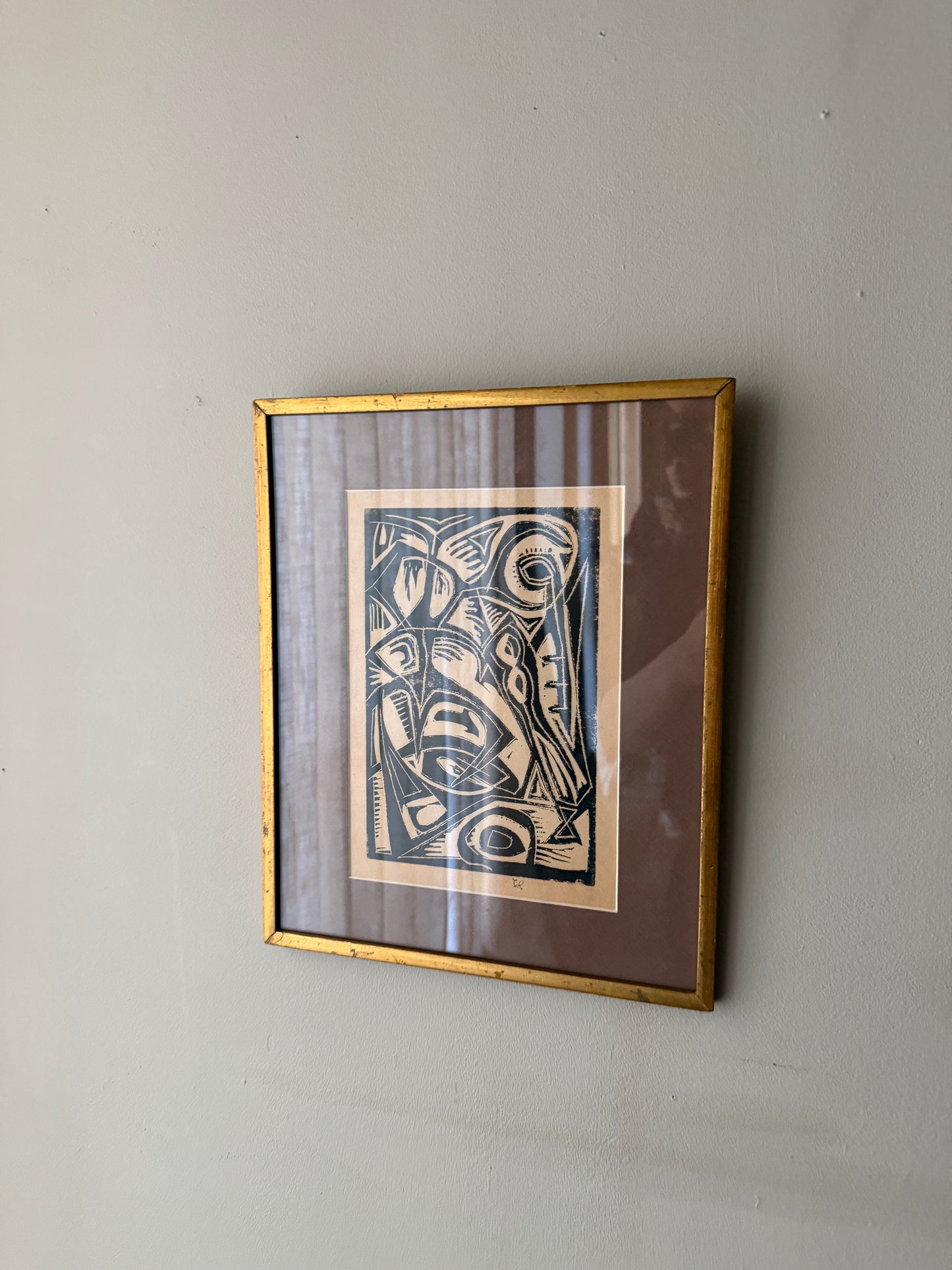Woodblock print. Signed.