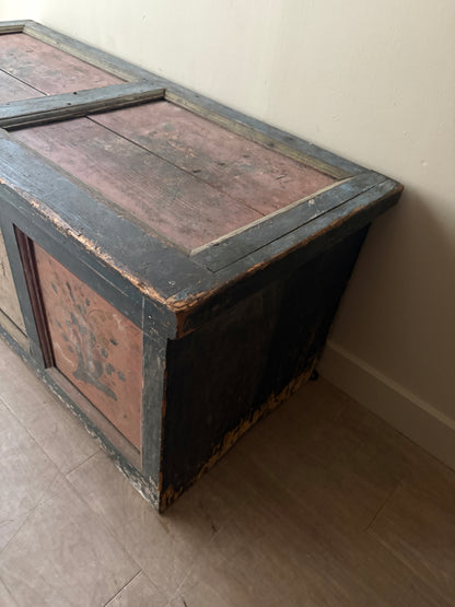 Alpine painted pine chest