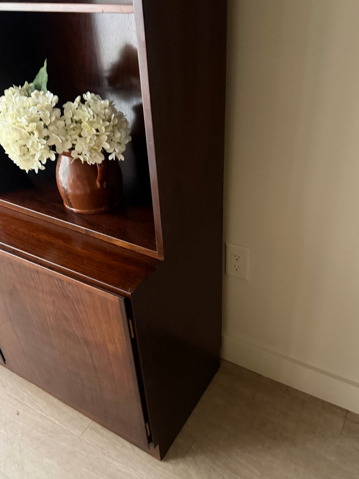 Poul Hundevad two piece rosewood hutch