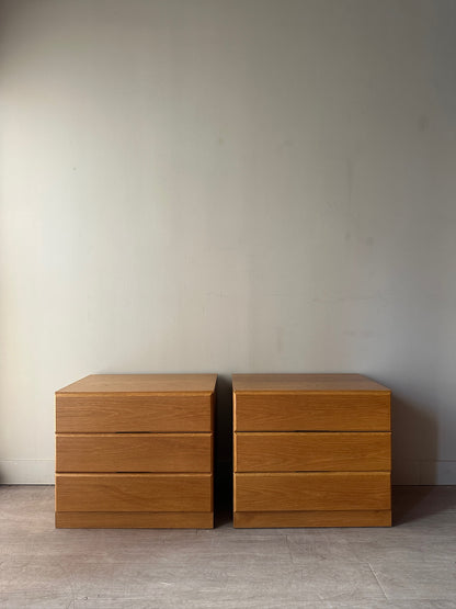 2 Dixie oak 3 drawer dressers. Sold individually.