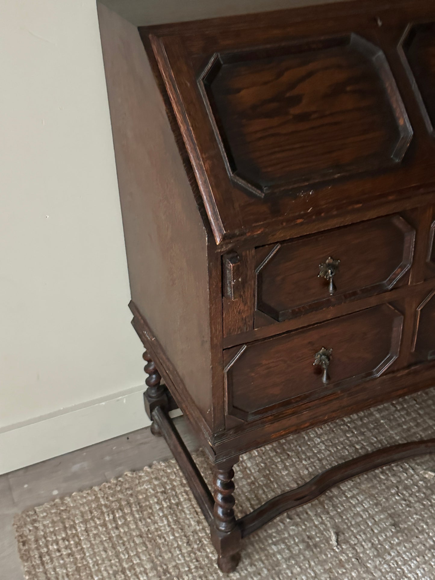 Barley twist secretary desk