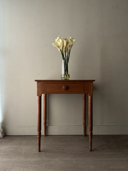 Sheraton poplar side table