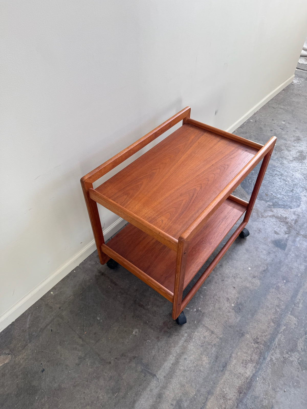 Teak bar cart