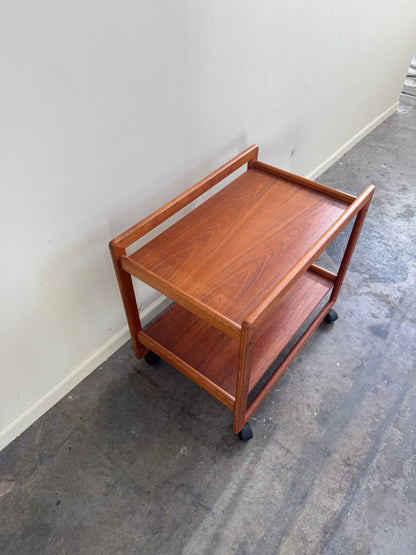 Teak bar cart