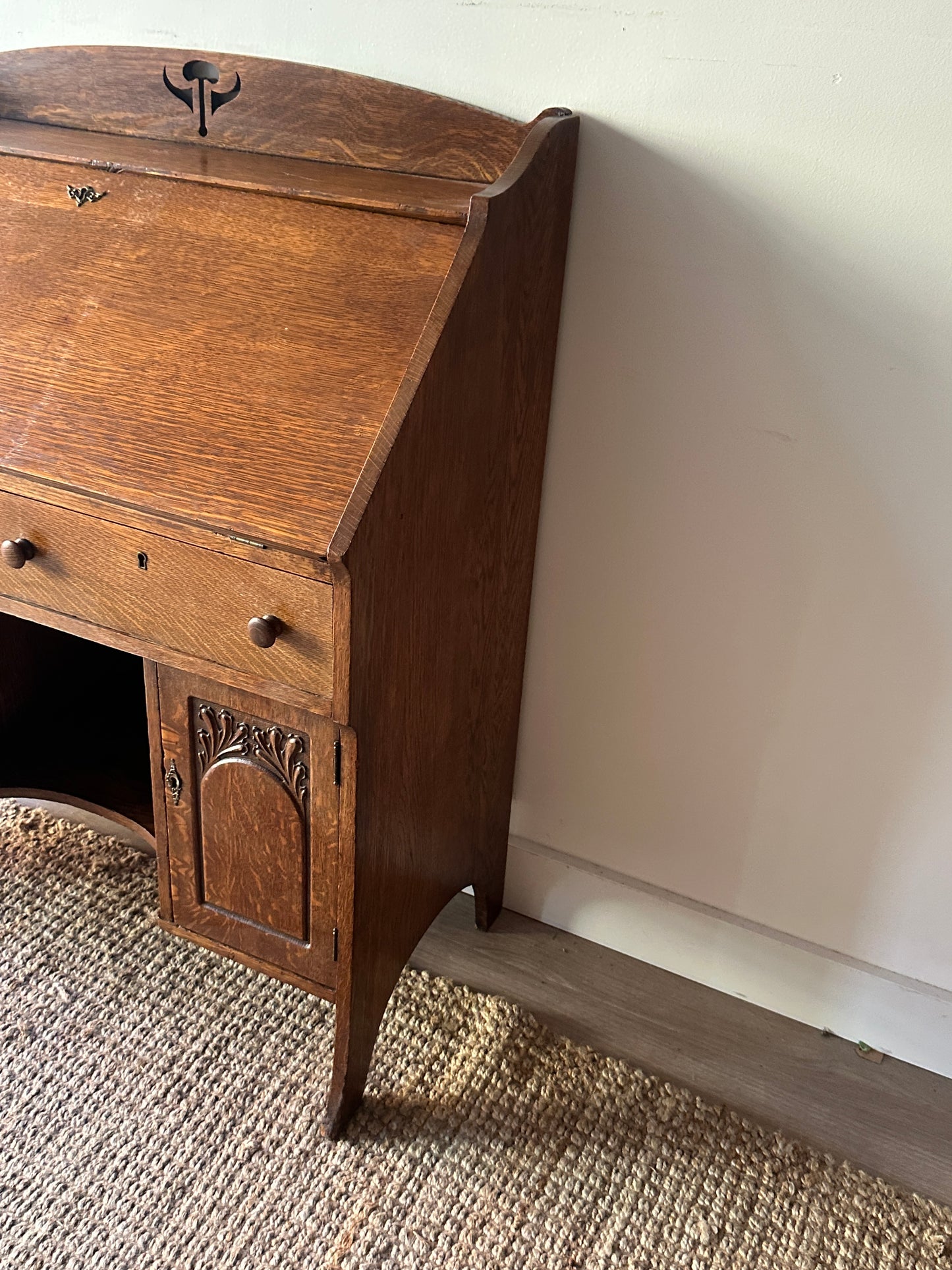 Oak secretary desk