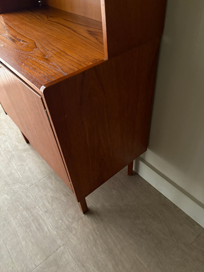 Small Danish teak bookcase cabinet