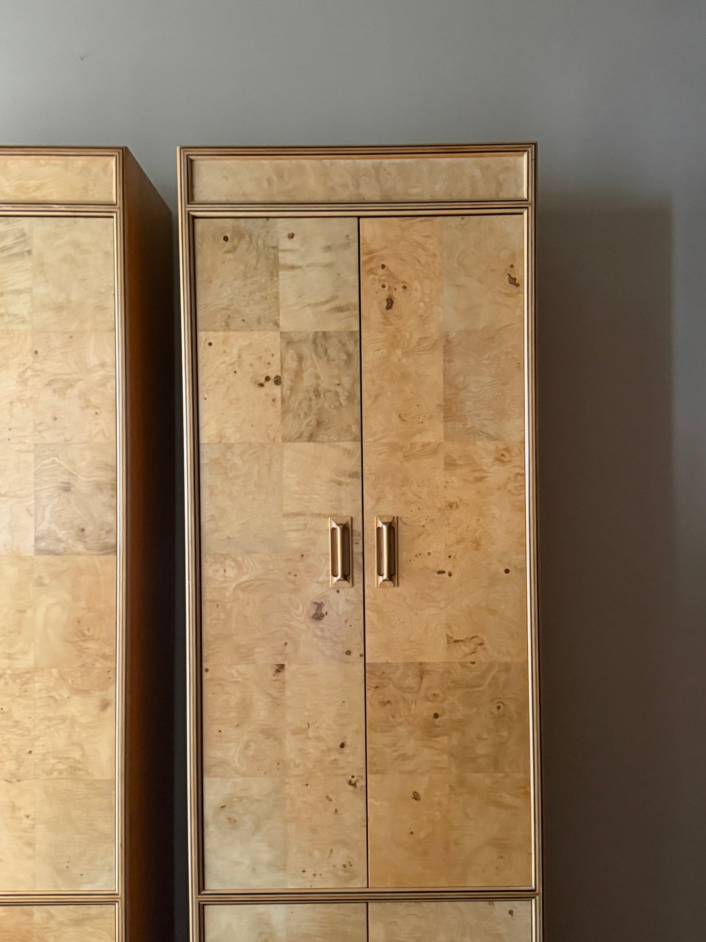 Henredon burlwood linen press. Sold individually.