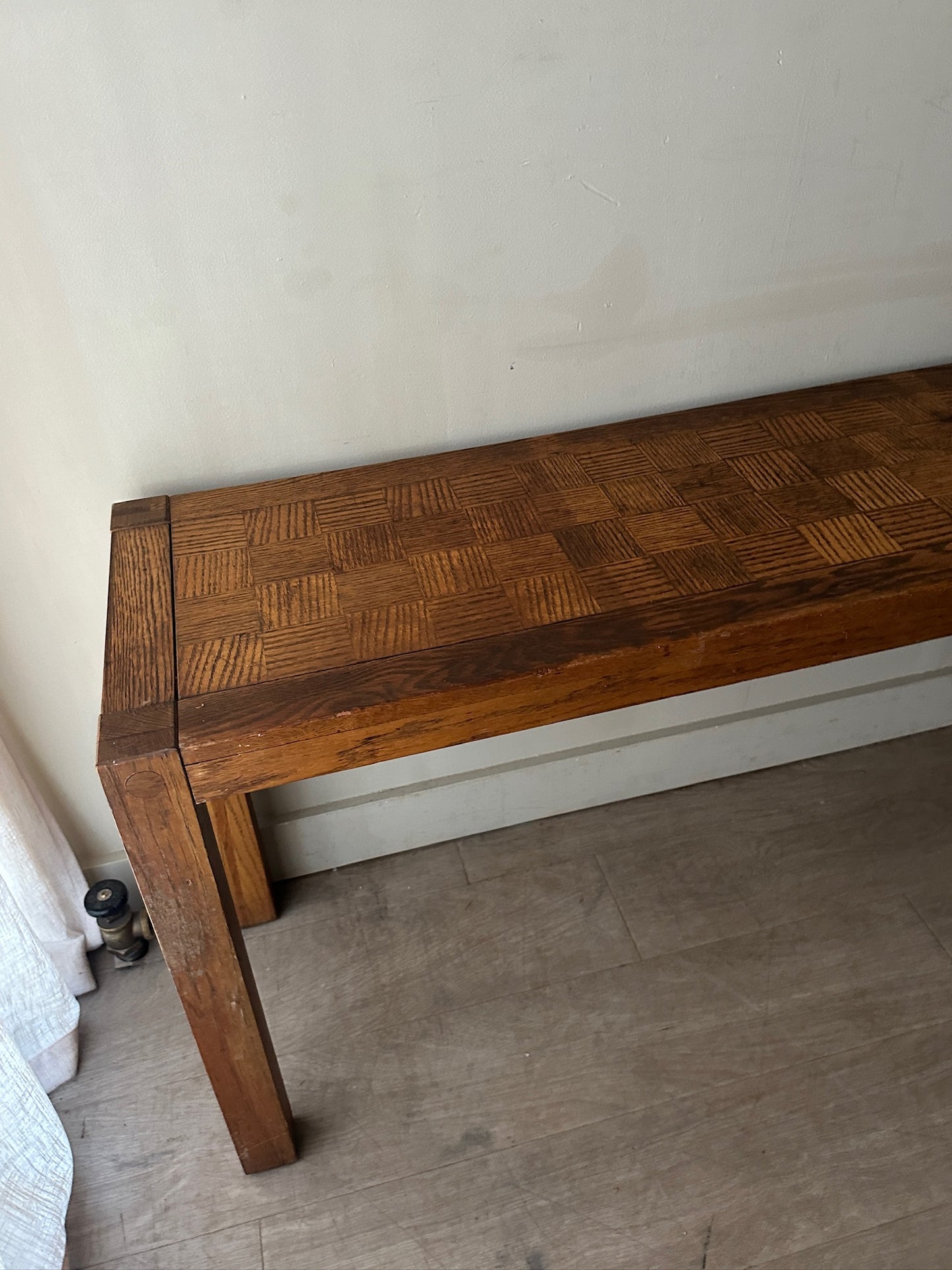 Oak console table