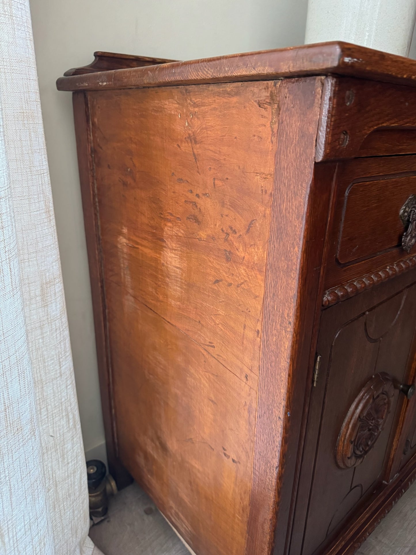 Victorian golden oak sideboard