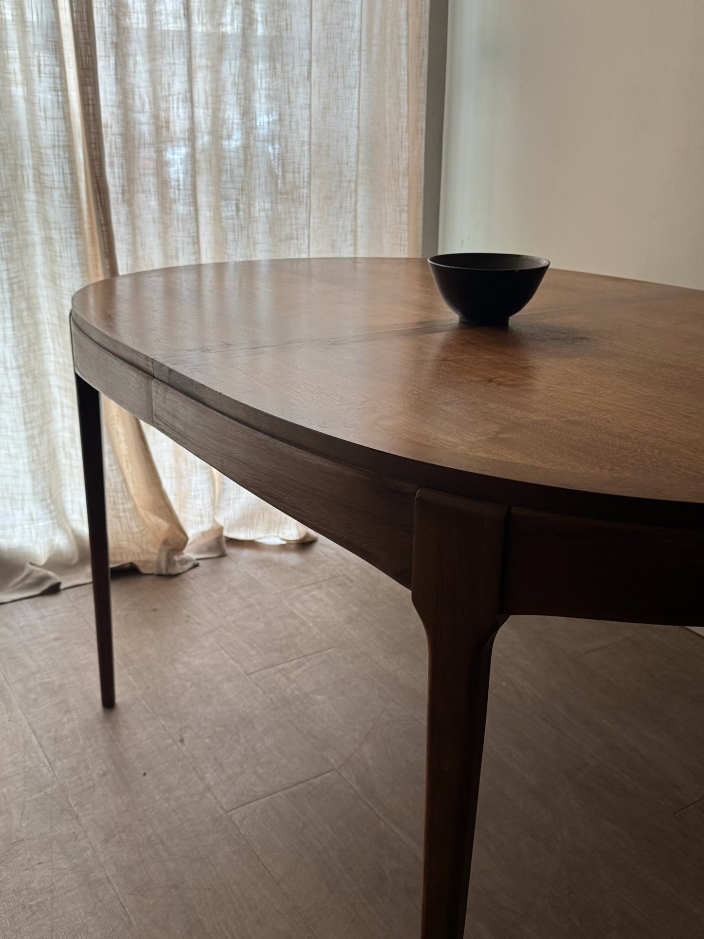 Lane walnut dining table with extension