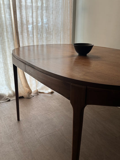 Lane walnut dining table with extension