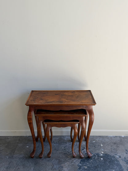 Walnut nesting tables