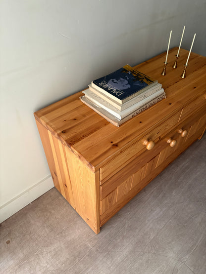 Swedish pine console cabinet