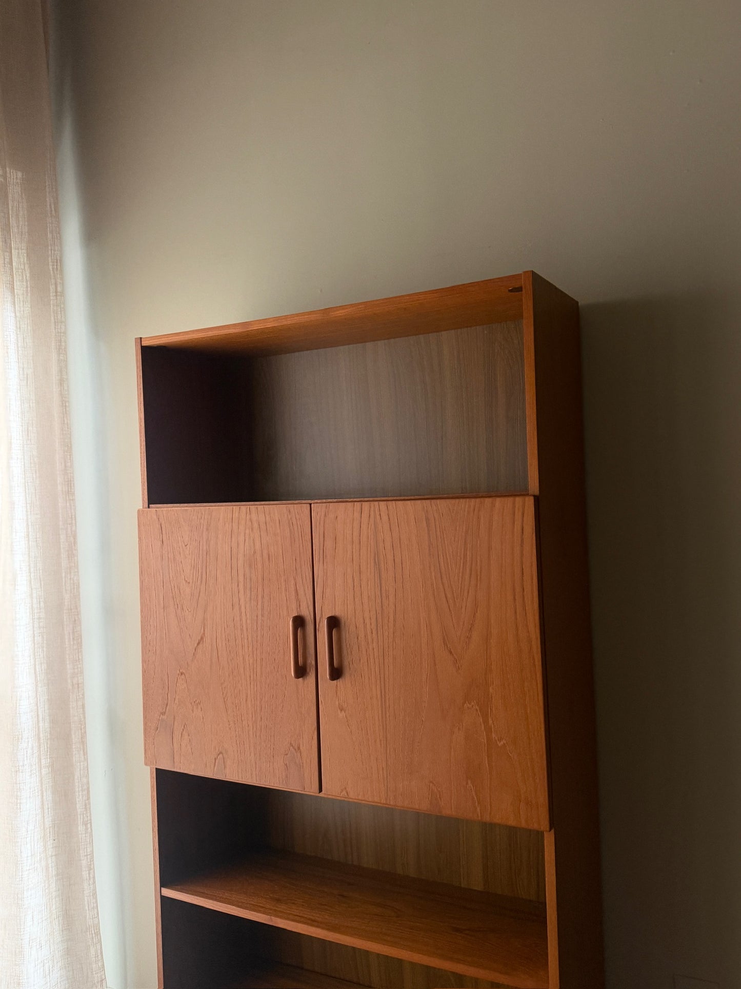 Danish teak bookcase cabinet