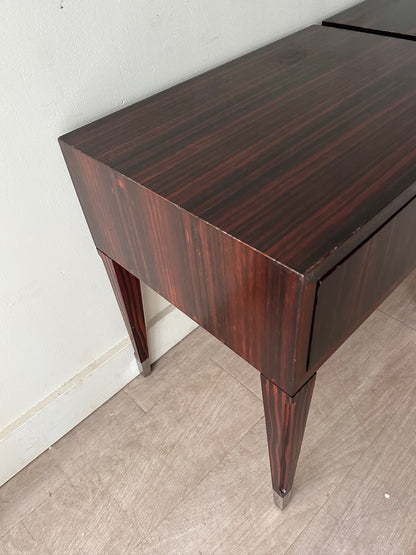2 Decca rosewood nightstands. Sold individually.