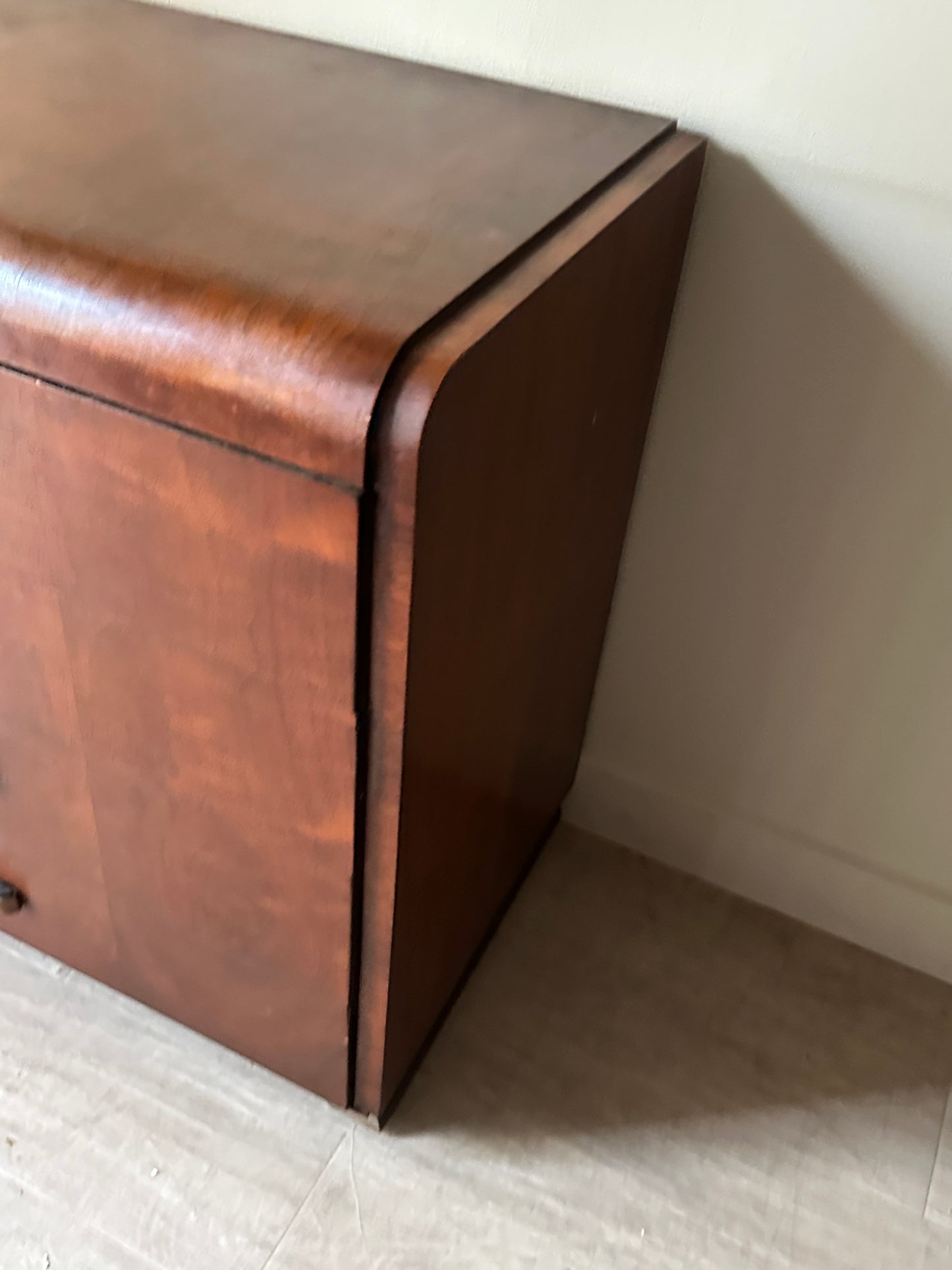 Walnut burl deco dresser