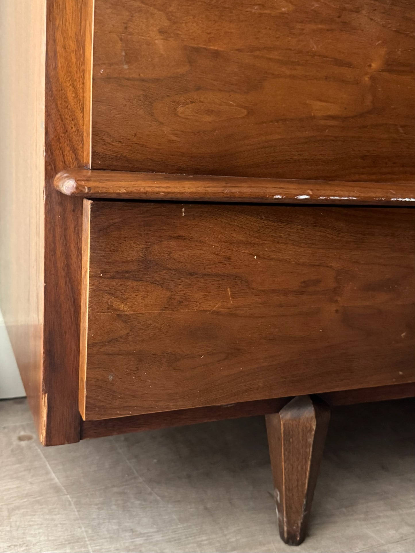 Walnut 9 drawer dresser