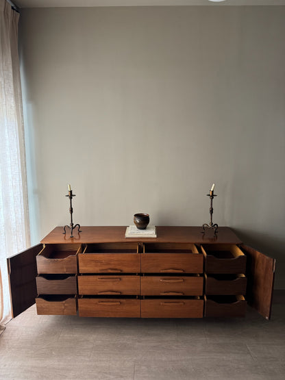 Walnut 12 drawer dresser