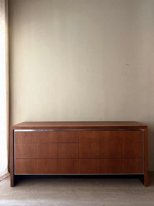 Dillingham walnut six drawer dresser