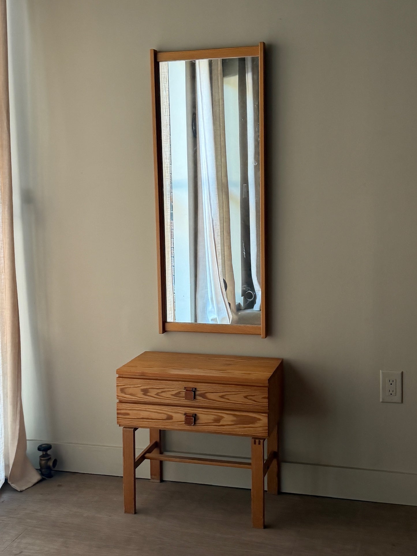 Sigurd Goransson pine console & mirror