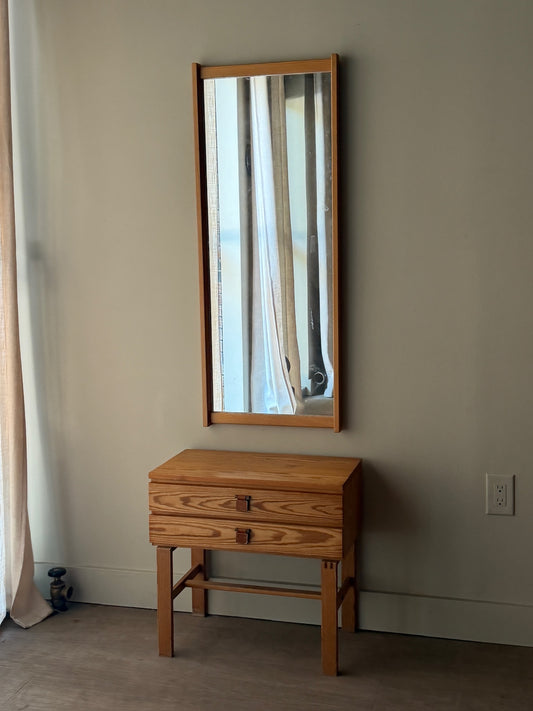 Sigurd Goransson pine console & mirror