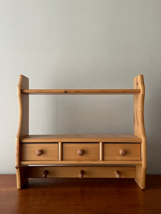 Swedish pine wall shelf